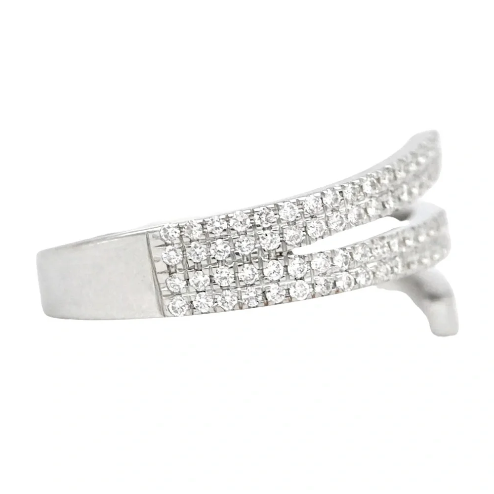 SALE! Movado 18K Gold VS Diamond Ring - Finger Cuff - Toe Ring -Spiral Wrap Coil - Picture 5 of 12